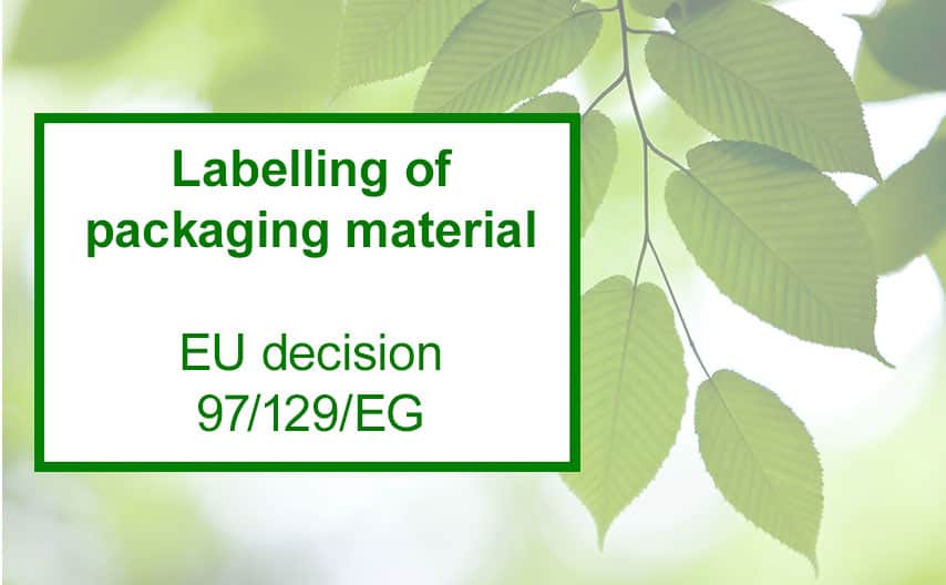 Labelling of packaging material